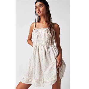 Free People Cream Mini Dress